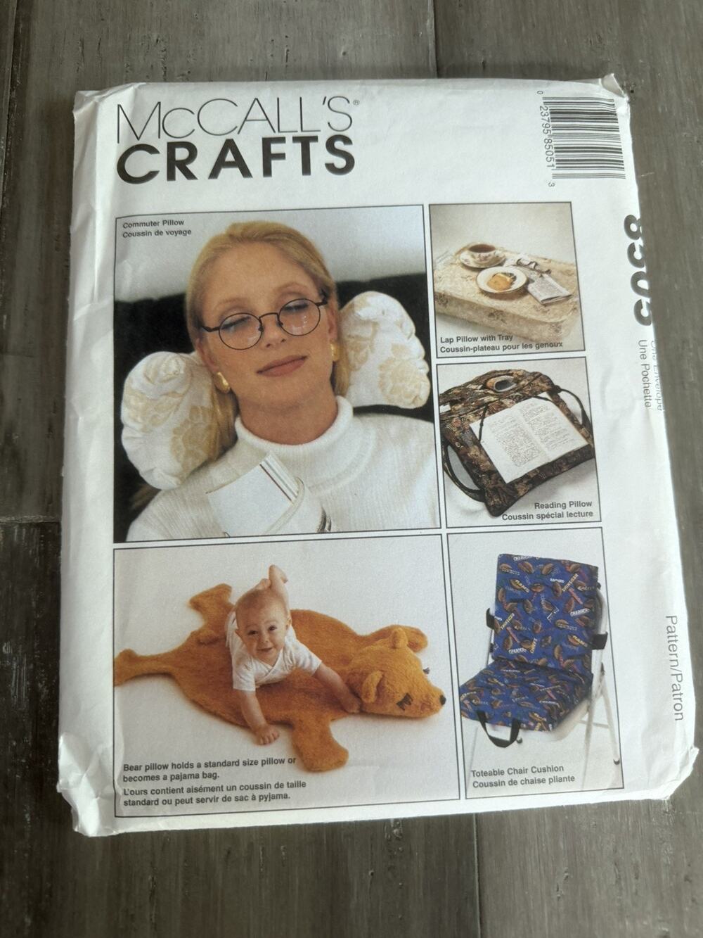 McCall’s Crafts 8505 Vintage 1996 pattern Novelty Pillow Package Uncut